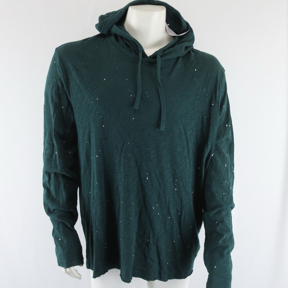 ATM Anthony Thomas Melillo‎ Distressed Hoodie Mens XXL 2XL Green Retail $195